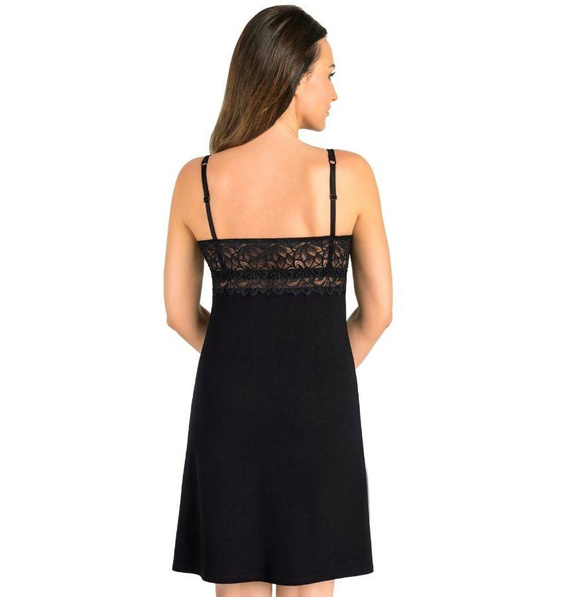 2813 Esso koszula nocna na ramiączkach Teyli - czarny