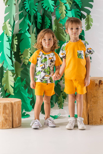 186187 Spodenki krótkie "Tukan" Nicol - pomarańczowy