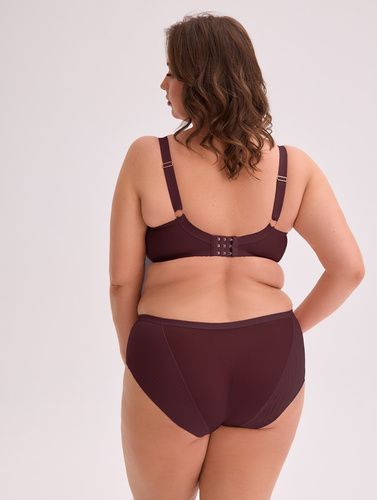 Gaia BS 1058 Maxi Wino Biustonosz Semi Soft na Duży Biust z Bawełną