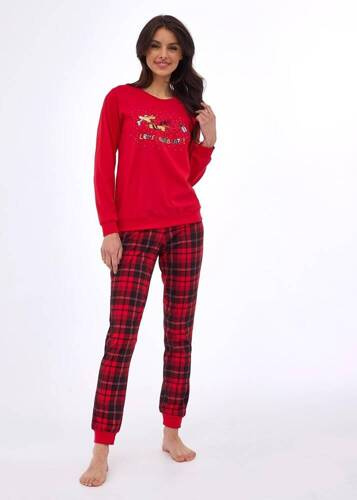 671/371 Celebrate Piżama damska  Cornette czerwony