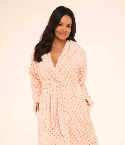 548 Melanie Długi Szlafrok damski Forex - łosoś 