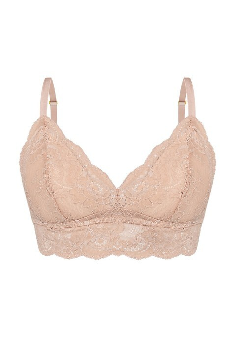 Kaja 02 Biustonosz soft bez fiszbin różowy Mefemi  – koronkowy, miękki, komfortowy, z ozdobną kokardką