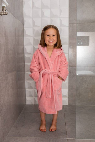 Bamboo Szlafrok dziecięcy bambusowy ByShelly - brzoskwiniowy