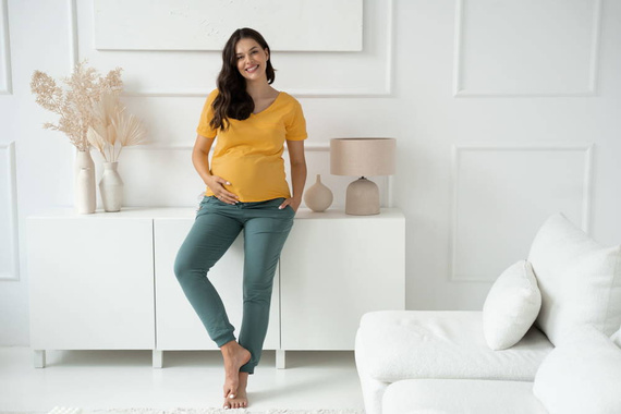 M-Shirt Bluzka ciążowa i do karmienia V-neck Milk&Love banana