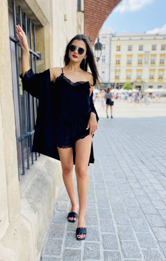 613 Milagros Piżama Damska Forex - czarny