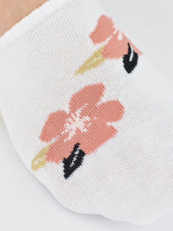 Baleriny damskie Noviti ST099  bawełniane niewidoczne silikon komfort