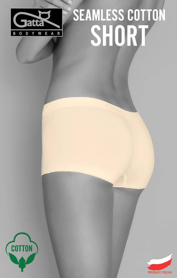 41636 figi seamless cotton SHORT GATTA - beżowy