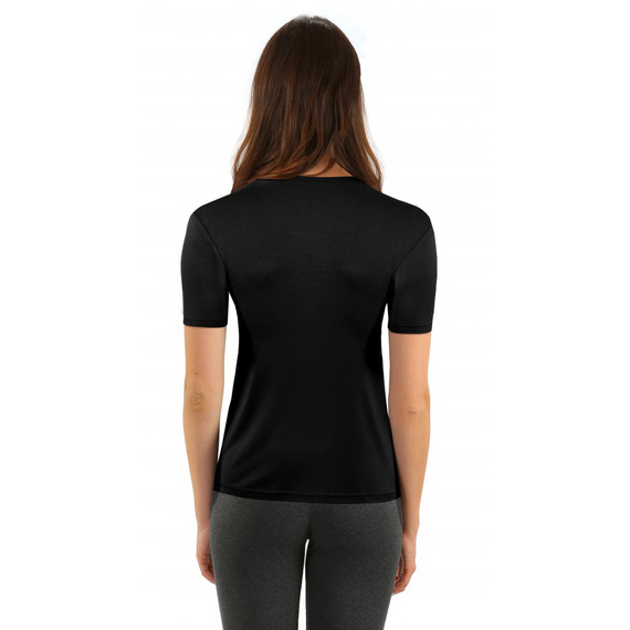 Marcela Koszulka damska krótki rękaw Sesto Senzo czarny