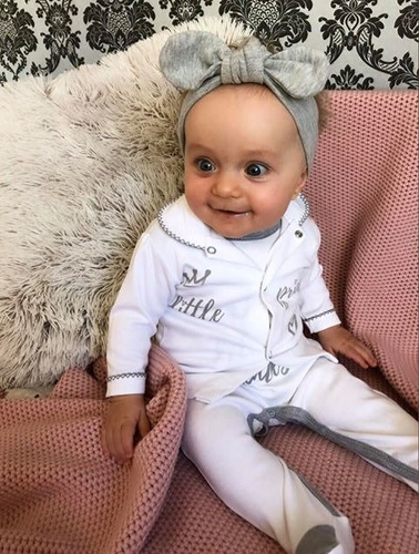 Kaftanik "LITTLE PRINCESS" Terjan biały