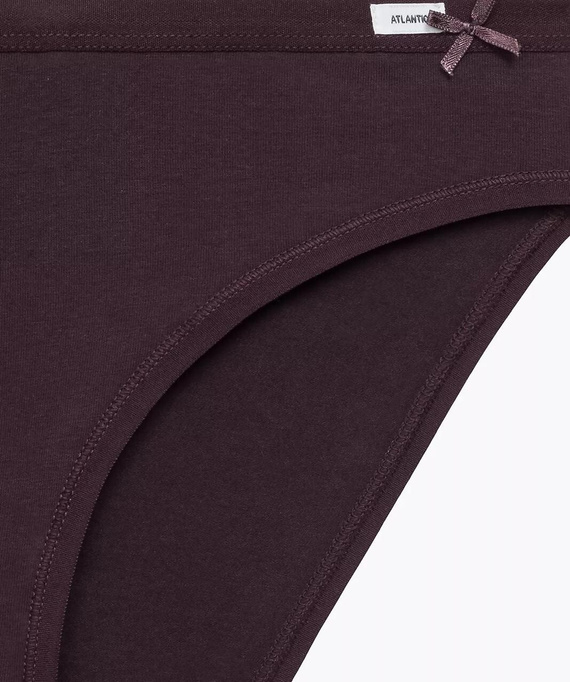 Figi 3CLP-002 Sport Atlantic – bawełna, klasyczny krój, 3 sztuki w pudełku beżowy/wino/fioletowy