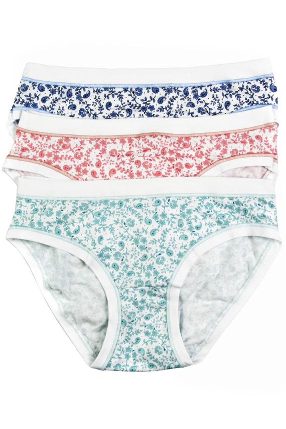 3362 MINI-5H100 3-pak Cotonella – majtki damskie bawełniane, niski krój mini