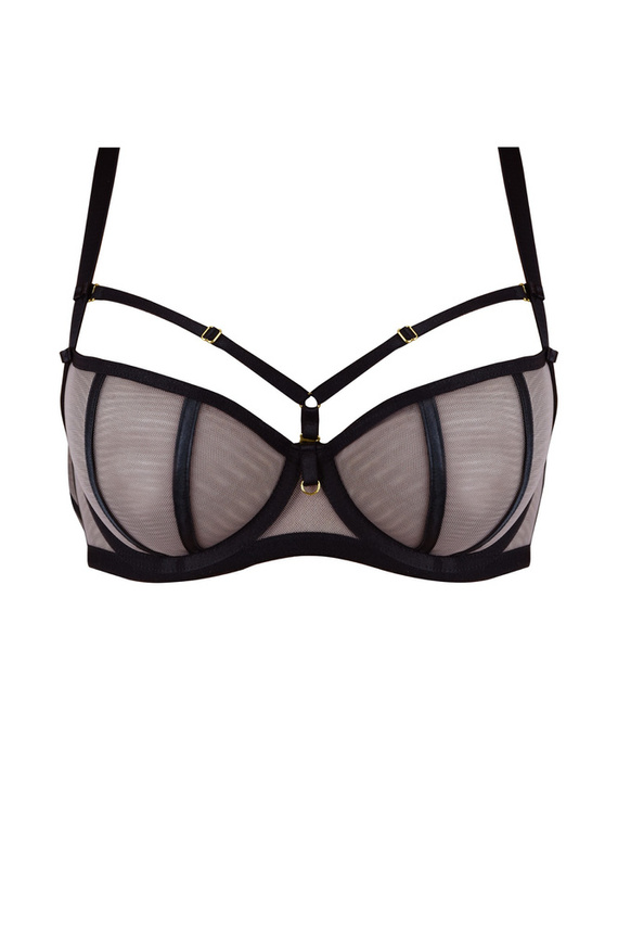 19120 Naked Biustonosz balkonetka Mediolano czarny