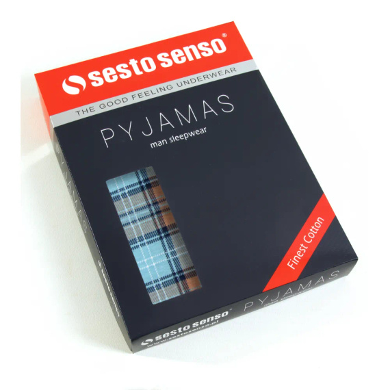 2576/41 Piżama Męska Sesto Senso - granatowy