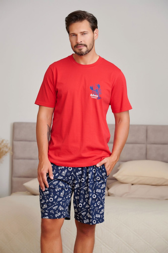 Piżama Męska Doctor Nap 7553 Sunny Coast Bawełniana Krótkie Spodenki