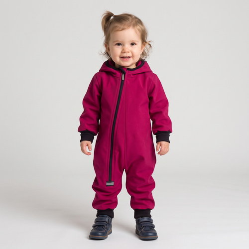 Kombinezon dziecięcy Nicol 229081 Softshell polar bordowy