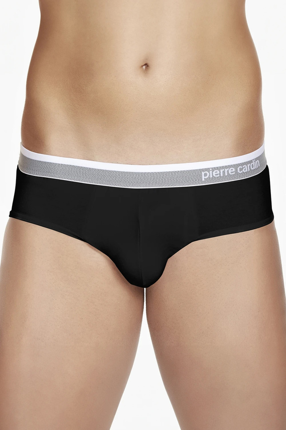 PCU 402 Pierre Cardin czarne – męskie slipy bawełniane klasyczne, wygodne na co dzień