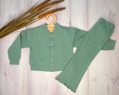 Bomberka BS005 Mamatti 97% bawełna, napy – stylowy komplet, szałwia