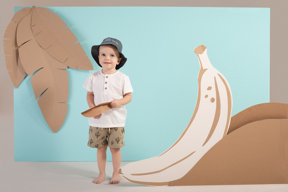 Free Soul T-shirt polo z guzikami Pinokio - ecru