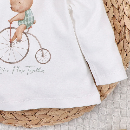 ABN-5589 Circus Bluzka niemowlęca Nini – 100% bawełna organiczna, bezpieczna dla skóry, polska produkcja