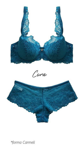 M-3344/22 Cora Biustonosz Full Cup  Usztywniany Mat turkusowy