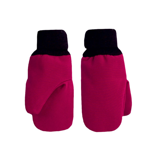 229071 Rękawiczki dziecięce Nicol Softshell wodoodporne polarem- bordowe