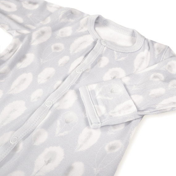 Bamboo Pajac ze stópkami Ewa Klucze - szary