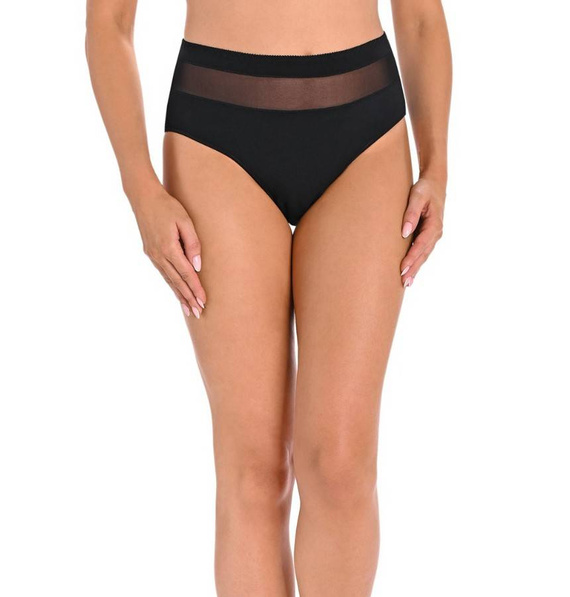 1126-3 Vera Wielopak Figi z wysokim stanem Teyli - czarny/biały/beżowy