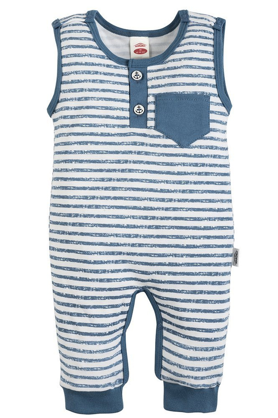 05226B "BLUE SEA" Ogrodniczki Makoma biały 