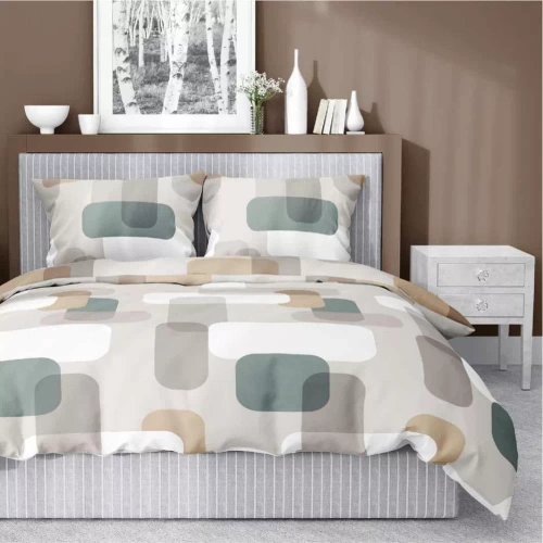 5487 A Pościel satynowa Detexpol Satin Stories szary| 100% bawełna, splot satynowy, zamek, opakowanie prezentowe