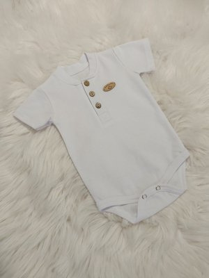 Mieszko Body z krótkim rękawem polo Bambarillo biały