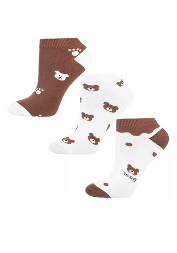 Stopki damskie Moraj CSD240-161 bawełniane wzór