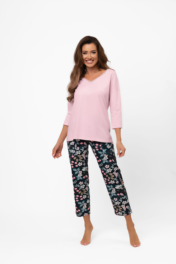 Piżama damska bawełniana Marisal – bluzka 3/4, spodnie 7/8 Italian Fashion  