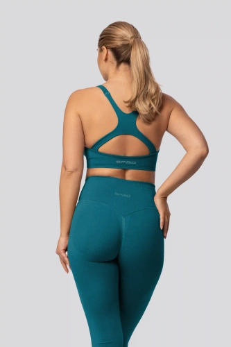 Legginsy push-up Spaio PRO modelujące kryjące wysoki stan tale blue