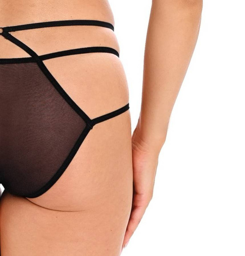 3138 Demi Figi damskie z paseczkami Teyli - czarny