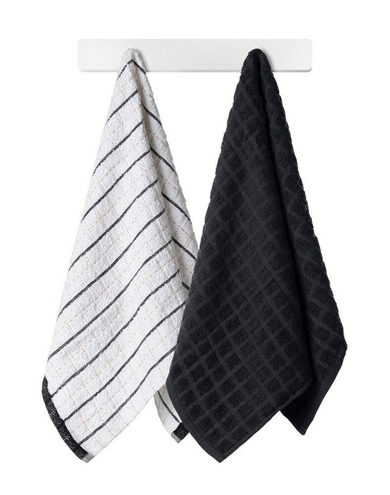 Bobby 7 Ręcznik kuchenny frotte komplet 2 szt. bawełniany Spod Igły i Nitki czerwony biały pasy