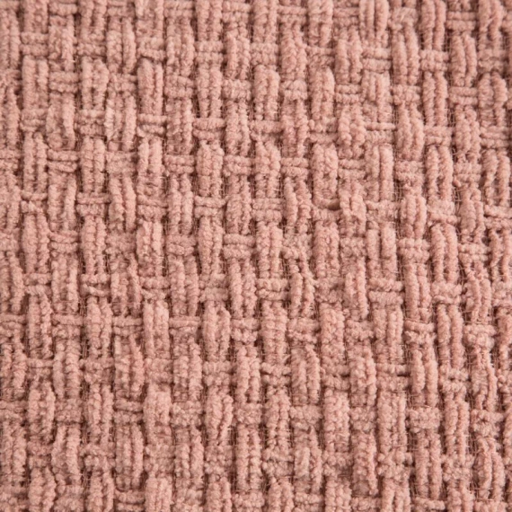 Suzi Koc narzuta tkana z frędzlami Eurofirany pudrowy