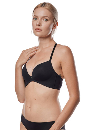 Amelia Biustonosz push-up bez fiszbin Nipplex - czarny