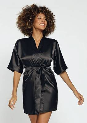 Podomka 90 Szlafrok Damski Dkaren - Czarny