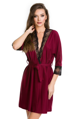 05093 Szlafrok damski Mediolano - burgund 