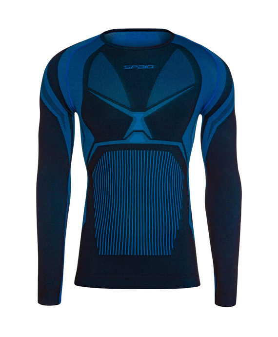 Confidence Bluzka termoaktywna męska długi rękaw Spaio black/royal blue