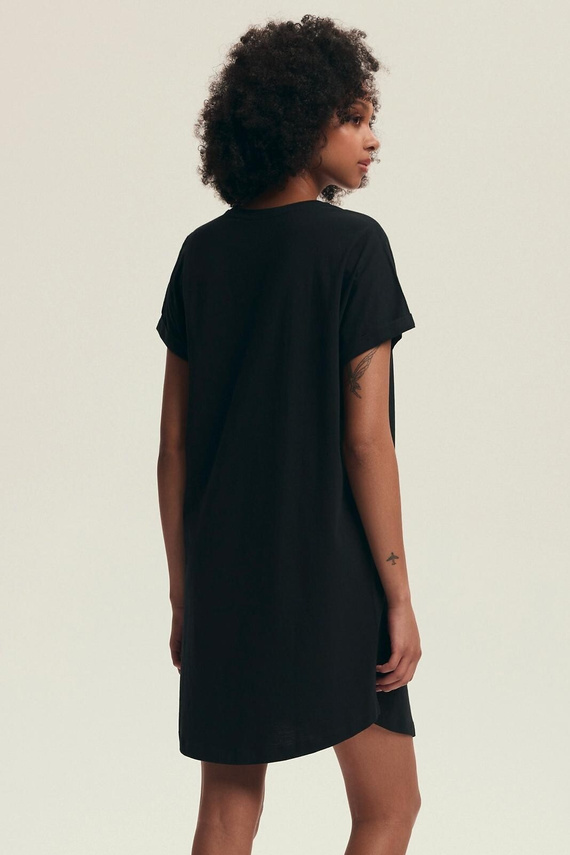 Koszula nocna 43729 Dairoku Henderson czarna– bawełna, krótki rękaw, wygodny fason