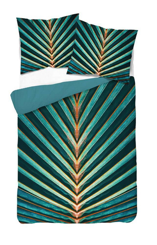 4189 A Pościel z mikrofibry 3D liście Detexpol zielony