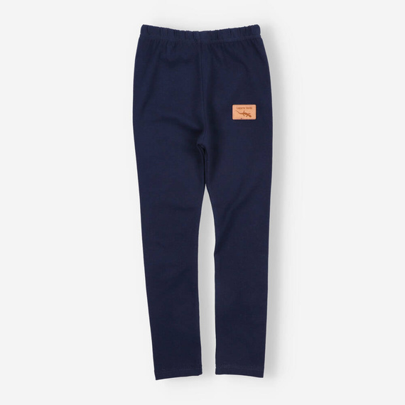 KAR-0041/GRA Legginsy dziewczęce Lagarto Verde - granatowy