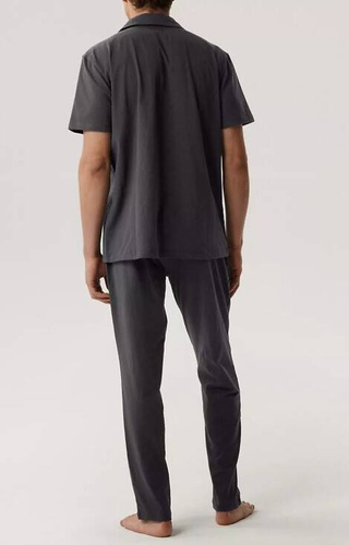 BNMP-002 Piżama męska krótki rękaw, Atlantic- ciemny szary