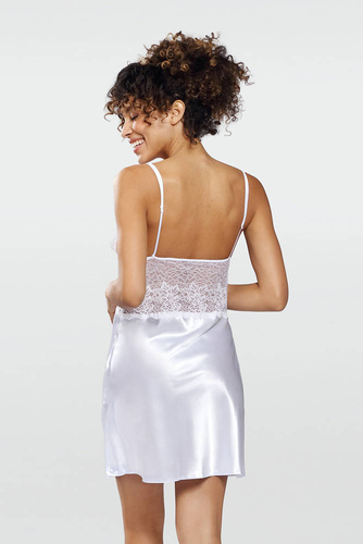 Erica Halka satynowa koszulka damska DKaren - biała 