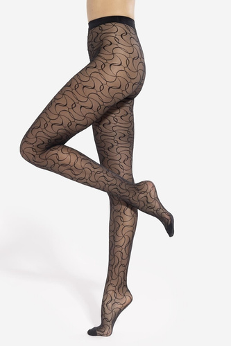 Mosaica wz.04 Rajstopy 20 den Gatta - nero