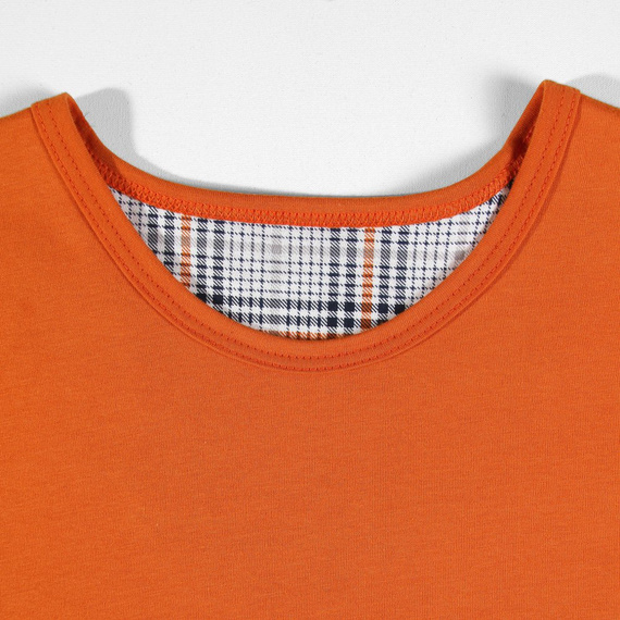 2379/29 Piżama Męska, krótki rękaw i spodenki Sesto Senso - pomarańczowy