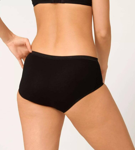 Basic+ Midi Figi Damskie Sloggi - czarny