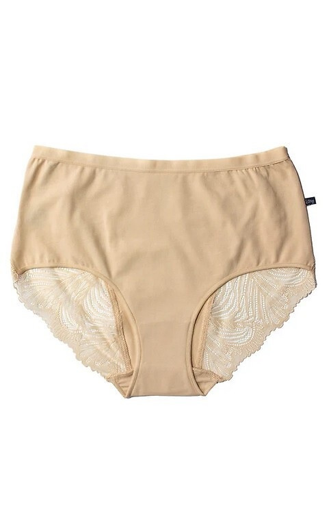 Figi damskie LPF 112 Key maxi bikini bawełna 2-pak beżowe– wygoda i stabilne dopasowanie