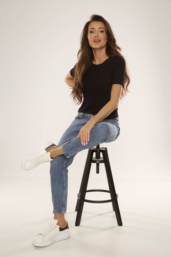 698 Freya Bluzka z krótkim rękawem De Lafense - czarny